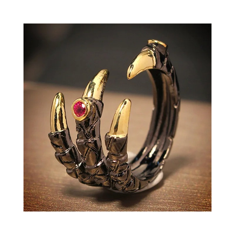 Bague Griffe de Dragon avec Pierre - 2 couleurss
