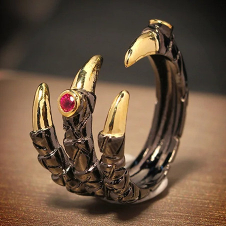 Bague Griffe de Dragon avec Pierre - 2 couleurss