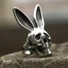 Bague Tête de Mort Crâne Oreilles de Lapin