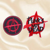 Patch Brodé Punk Rock Anarchie et Punk's Not Dead  Lot de 2!