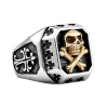 Bague Tête de Mort Crâne Pirate Mécanique