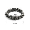 les dimensions Bracelet Tête de Mort Motard Multiples Crânes Skull Dominant