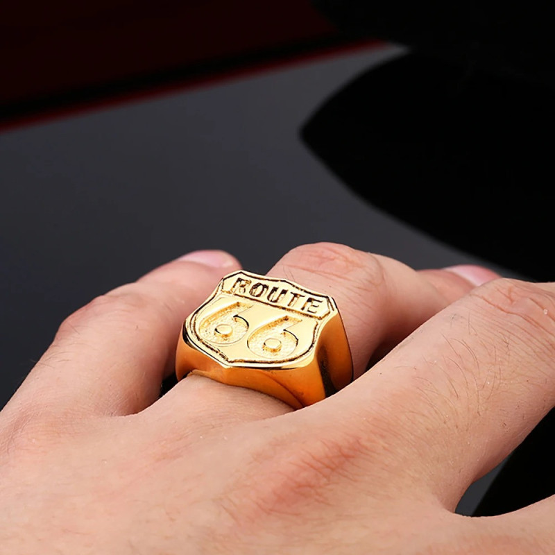 Bague Motard Route 66 - Or