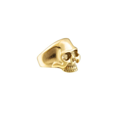 Bague Tête de Mort Biker Crâne en Acier Inoxydable - or