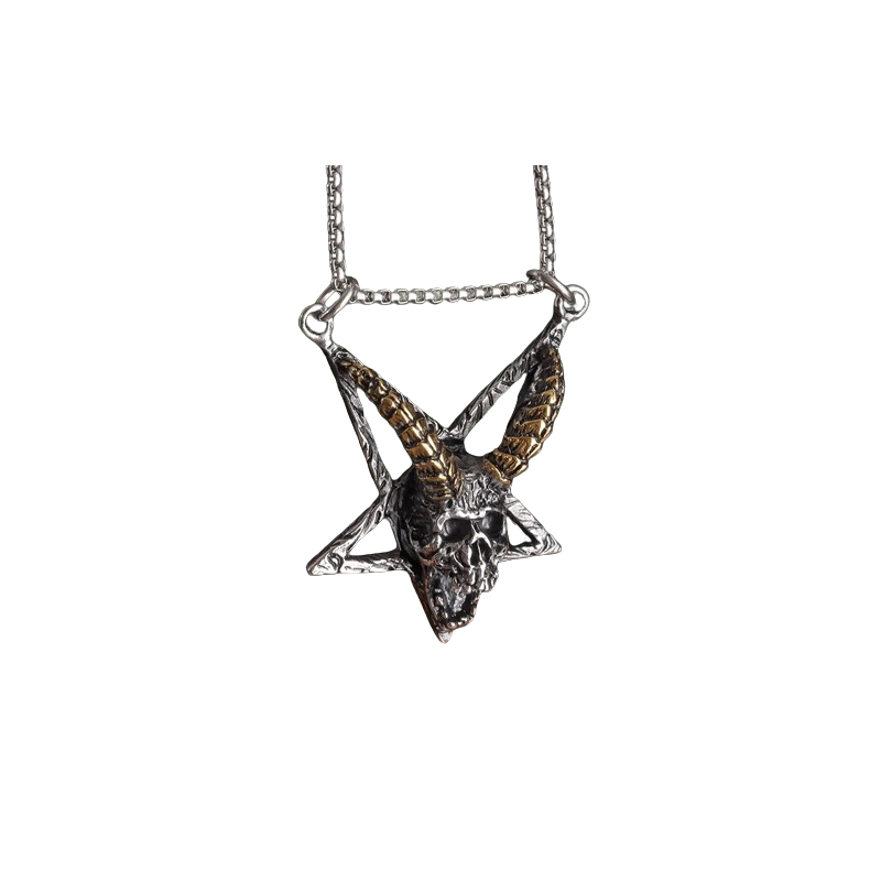 Collier Pendentif Gothique Baphomet Hurlant