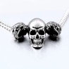 Collier Pendentif Tête de Mort Biker Triple Crâness