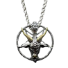 Collier Pendentif Gothique Pentagramme Bouc de Mendès