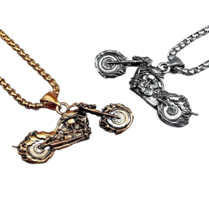 Collier Pendentif Biker "Ghost Rider" en Acier Inoxydable