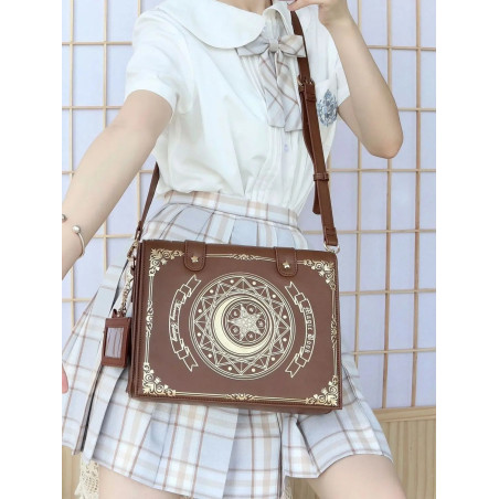Sac à Main Gothique Amusant Design Sac Sorcéllerie couleur marron