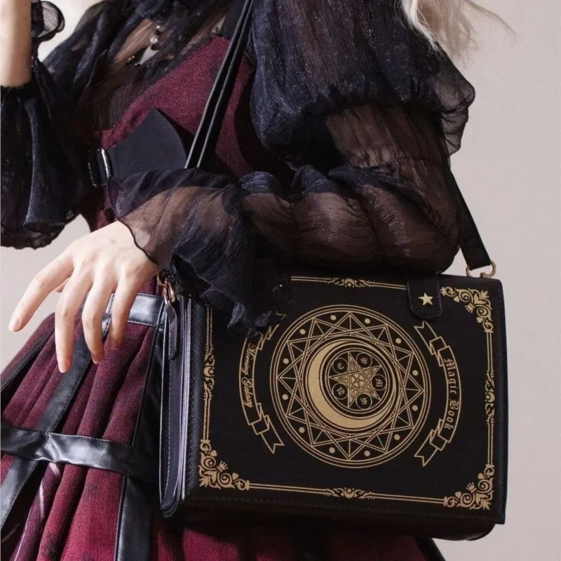 Sac à Main Gothique Amusant Design Sac Sorcéllerie couleur noir