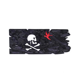 Patch Badge Pirates Crâne et Os Croisés- 11.8 cm x 4.8 cm