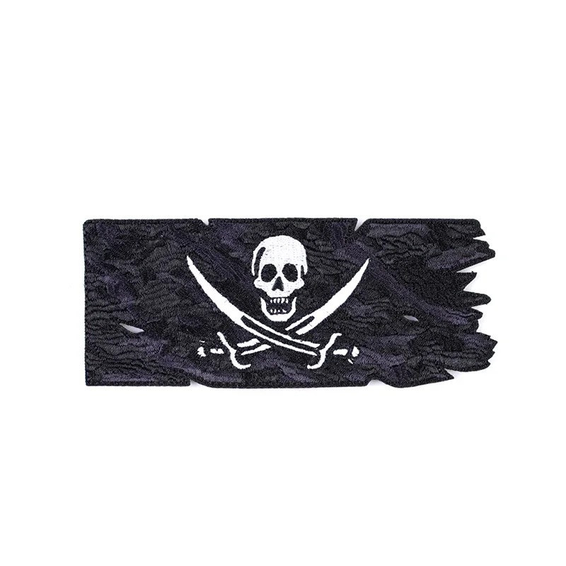 Patch Badge Pirates Crâne et Sabres Jolly Rogers - 11.8 cm x 4.8 cm