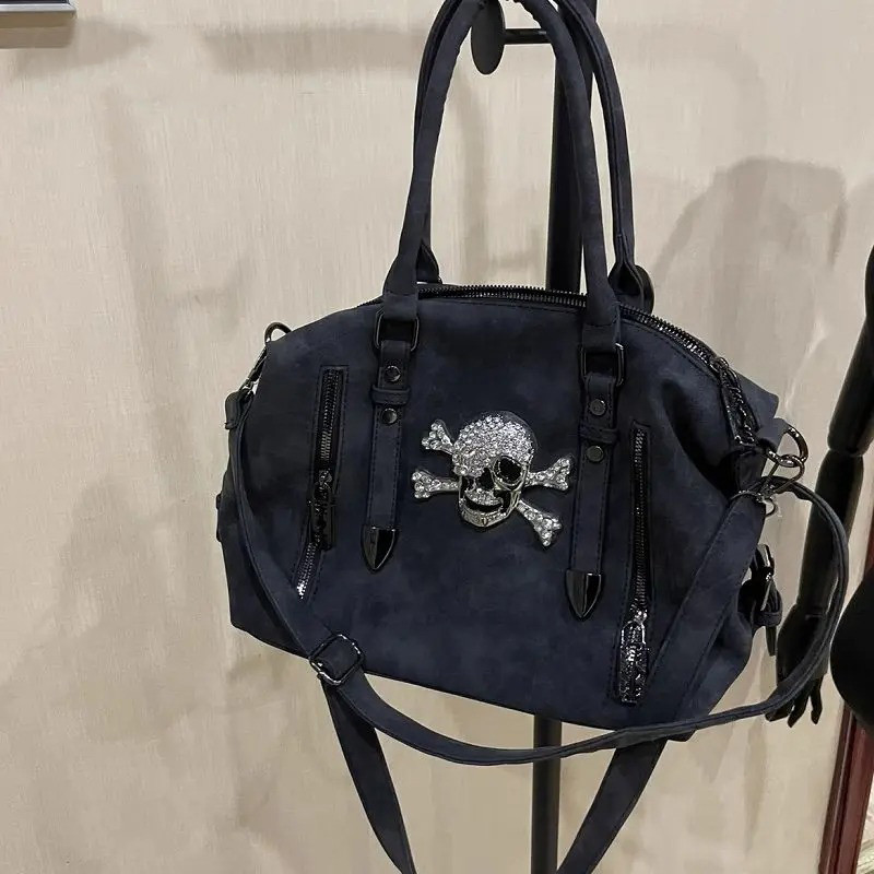 Sac à Main Tête de Mort Pirates Crâne Strass couleur Noir