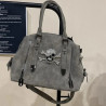 Sac à Main Tête de Mort Pirates Crâne Strass couleur gris