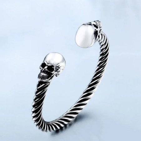 Bracelet Tête de Mort Style B Acier | Poignets 17-19 cm