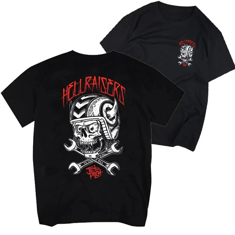 T-Shirt Tête de Mort Biker "Hellraiser"