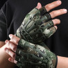 Magnifiques Gants Tête de Mort demi-doigts Moto Cyclisme Design Main Squelette Camo Militaire