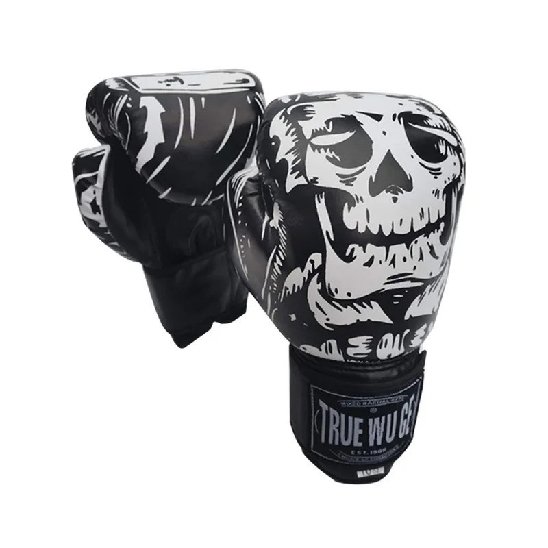 Gants de boxe Tête de Mort  -blanc