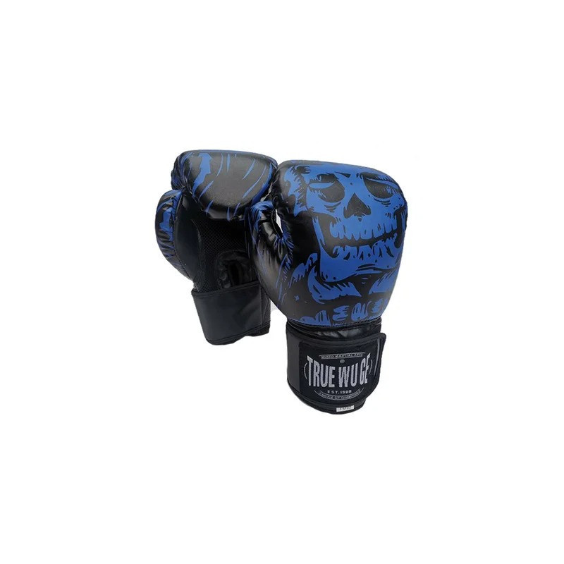Gants de boxe Tête de Mort  - 3 couleurs au choix bleu