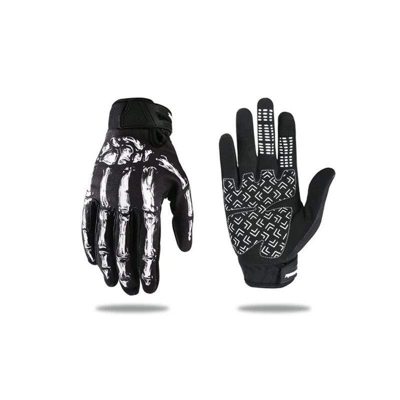 Paire de Gants Tête de Mort de Moto Design Main Squelette "Sensitive Touch"