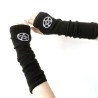 Gants mitaines Gothique pour femmes motif Pentagramme