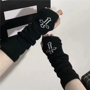 Gants mitaines Gothique pour femmes motif Croix