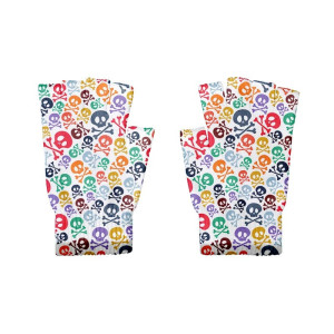 Gants sans doigts Crânes Pirates Multicolores pour femme