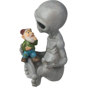 côté droit de la Figurine Alien et Nain de Jardin "Namasté MotherFuckers"