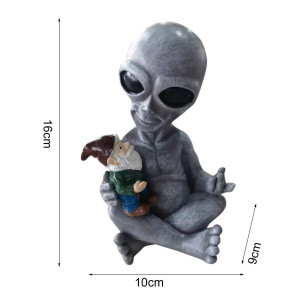 dimensions Figurine Alien et Nain de Jardin "Namasté MotherFuckers"