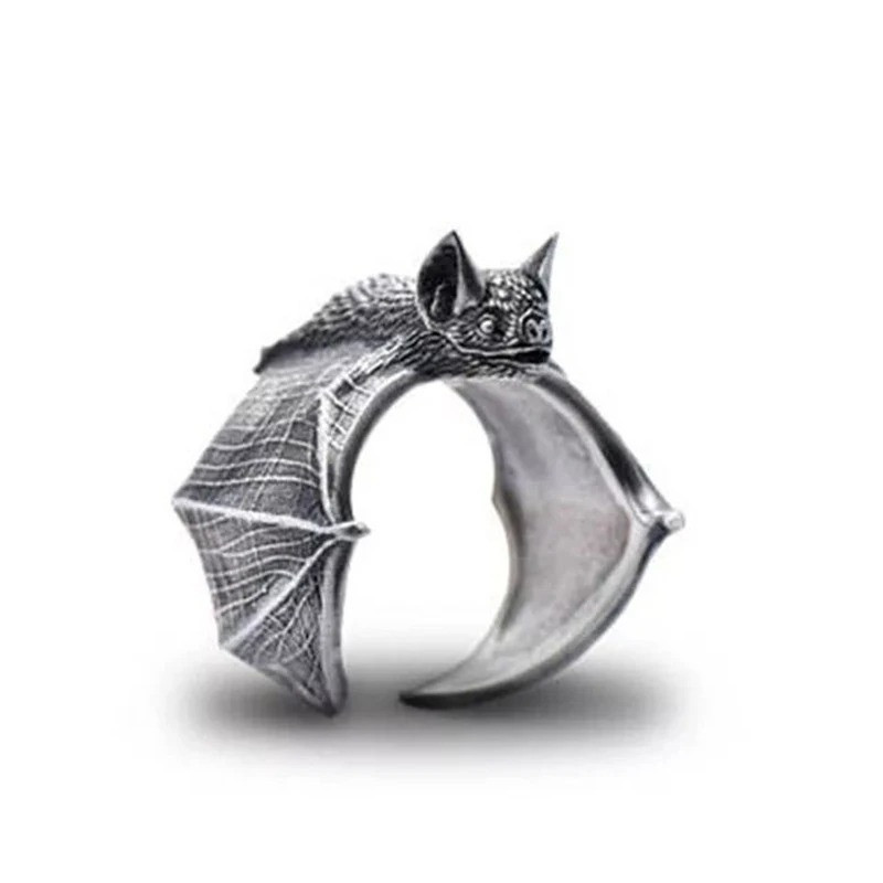 Bague Gothique Chauve-Souris Argent