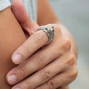 Bague Gothique OUvert magnifique Chat