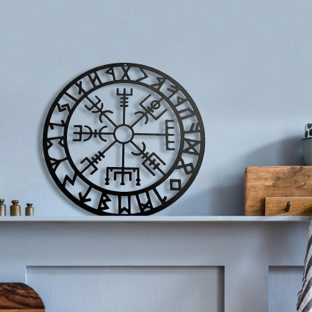Décoration Viking Rune Viking en métal -28 cm