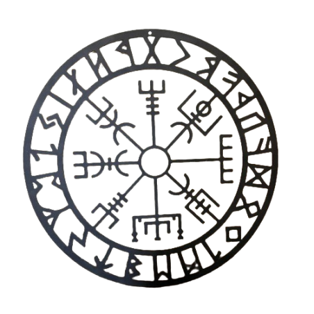 Décoration Viking Rune Viking en métal - 28 cm