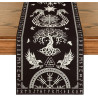 Chemin de table Viking en Lin Noir