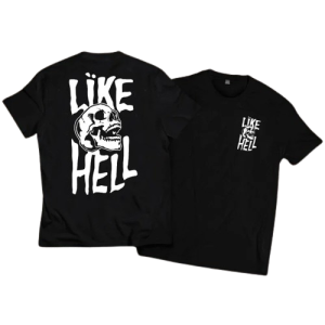 T-shirt Tête de Mort Crâne Rieur "Like Hell"