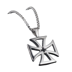 Pendentif Croix de Fer Cercle Minimaliste