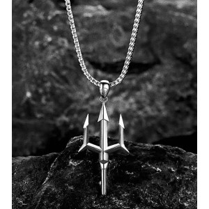 Pendentif Trident de Guerrier en Argentt