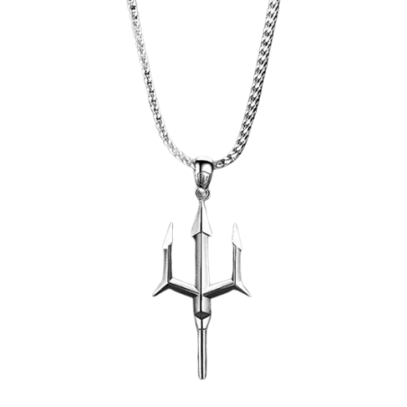 Pendentif Trident de Guerrier en Argent