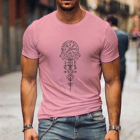 T-shirt Viking Design Rune Viking couleur rose