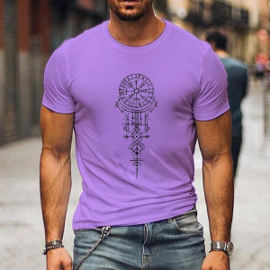 T-shirt Viking Design Rune Viking couleur violet
