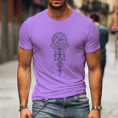 T-shirt Viking Design Rune Viking couleur violet
