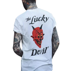 T-shirt Tête de Mort Diable "The Lucky Devil"