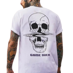 T-shirt Tête de Mort Grand Skull "Game Over"