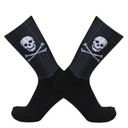 Chaussette de Sport Tête de mort Pirates noir