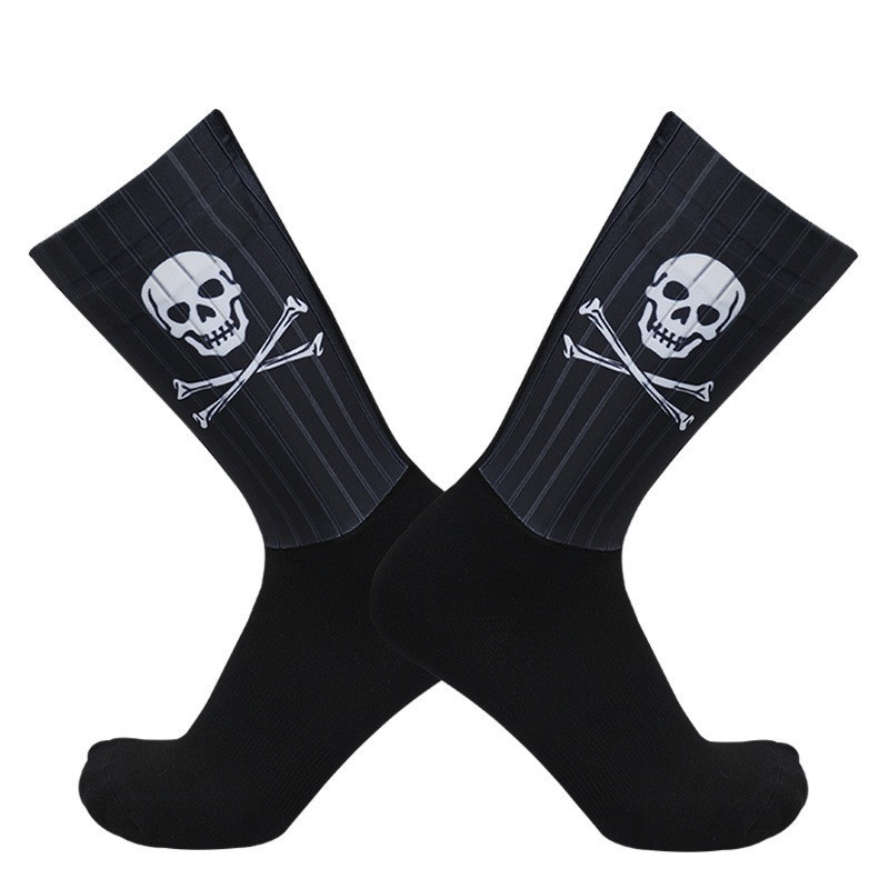 Chaussette de Sport Tête de mort Pirates noir