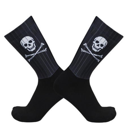 Chaussette de Sport Tête de mort Pirates noir