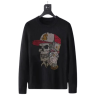 Sweatshirt Tête de Mort Crâne Hip Hop Strass