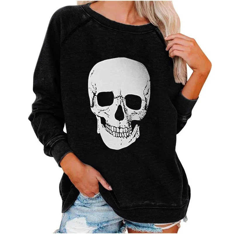 Sweatshirt Tête de Mort Grand Crâne Rieur