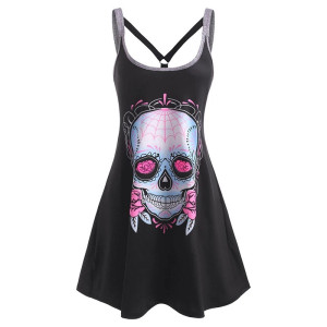 Mini Robe Tête de Mort Santa Muerte