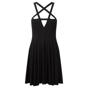 Robe Gothique Sorcellerie Vintage à bretelles Pentagramme